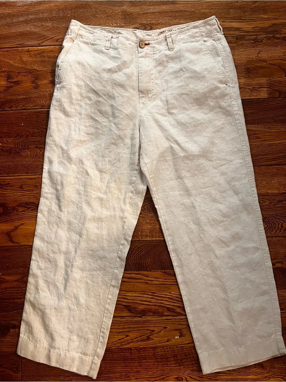 Tommy Bahama Relax 100% Linen Pants Wide Leg Coastal Breathable Luxury Chinos